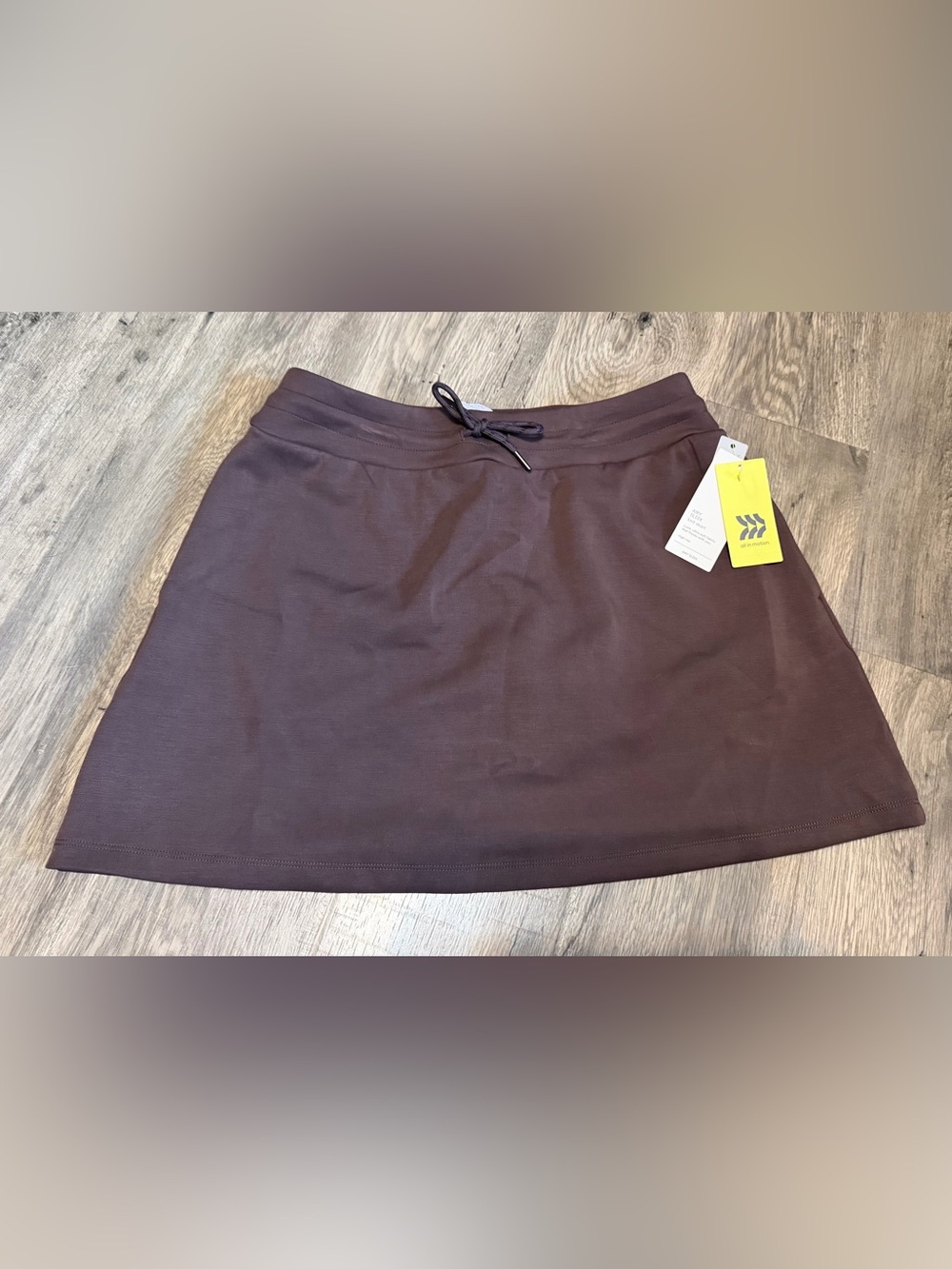 All in Motion Airy Sleek High-Rise Active Knit Skort Brown Size M NWT